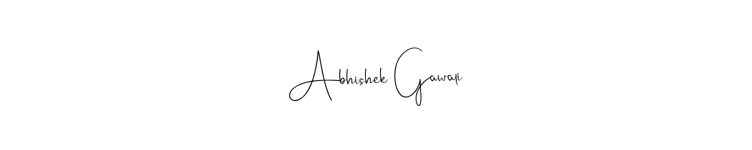 Create a beautiful signature design for name Abhishek Gawali. With this signature (Andilay-7BmLP) fonts, you can make a handwritten signature for free. Abhishek Gawali signature style 4 images and pictures png
