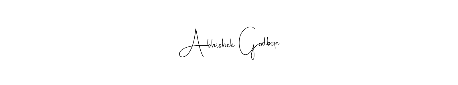 Make a beautiful signature design for name Abhishek Godbole. With this signature (Andilay-7BmLP) style, you can create a handwritten signature for free. Abhishek Godbole signature style 4 images and pictures png