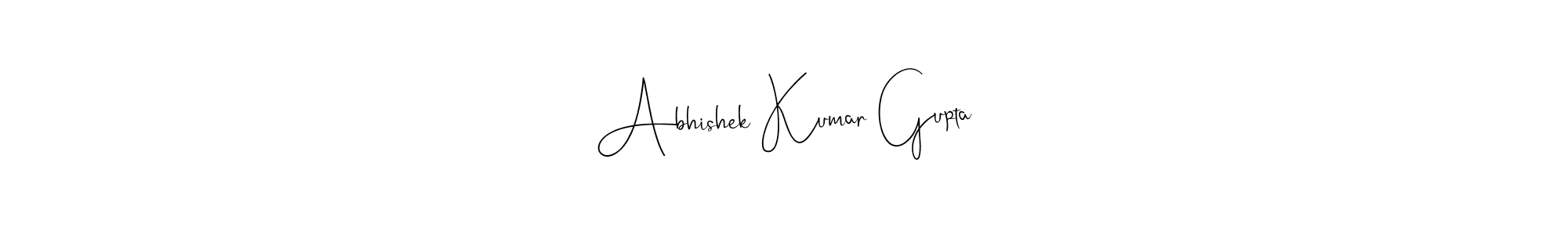 How to make Abhishek Kumar Gupta name signature. Use Andilay-7BmLP style for creating short signs online. This is the latest handwritten sign. Abhishek Kumar Gupta signature style 4 images and pictures png