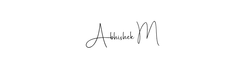 Make a beautiful signature design for name Abhishek M. With this signature (Andilay-7BmLP) style, you can create a handwritten signature for free. Abhishek M signature style 4 images and pictures png