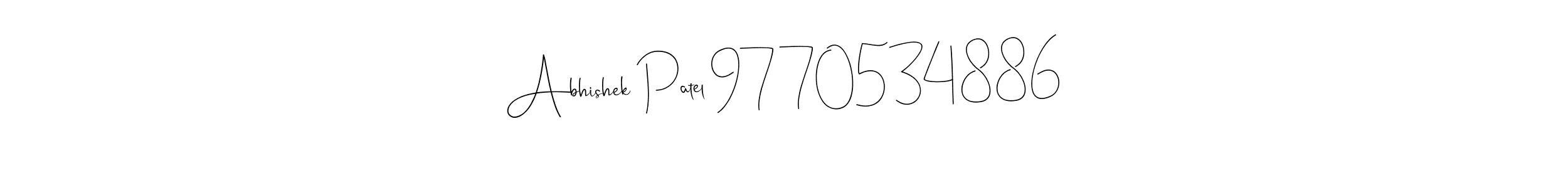 Make a short Abhishek Patel 9770534886 signature style. Manage your documents anywhere anytime using Andilay-7BmLP. Create and add eSignatures, submit forms, share and send files easily. Abhishek Patel 9770534886 signature style 4 images and pictures png