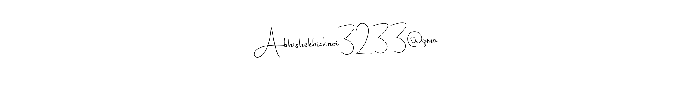 Andilay-7BmLP is a professional signature style that is perfect for those who want to add a touch of class to their signature. It is also a great choice for those who want to make their signature more unique. Get Abhishekbishnoi3233@gma name to fancy signature for free. Abhishekbishnoi3233@gma signature style 4 images and pictures png