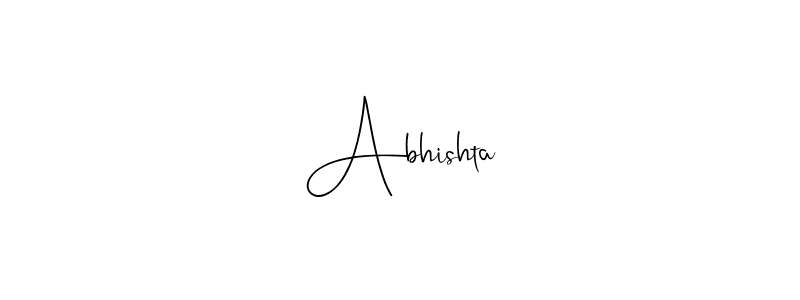 Design your own signature with our free online signature maker. With this signature software, you can create a handwritten (Andilay-7BmLP) signature for name Abhishta. Abhishta signature style 4 images and pictures png