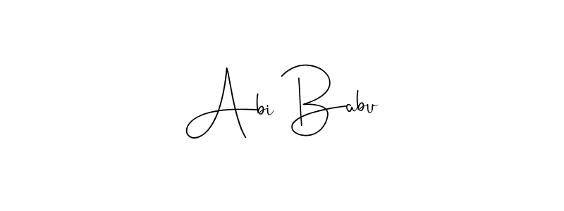 You should practise on your own different ways (Andilay-7BmLP) to write your name (Abi Babu) in signature. don't let someone else do it for you. Abi Babu signature style 4 images and pictures png