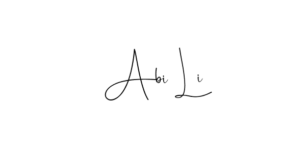 Use a signature maker to create a handwritten signature online. With this signature software, you can design (Andilay-7BmLP) your own signature for name Abi Li. Abi Li signature style 4 images and pictures png