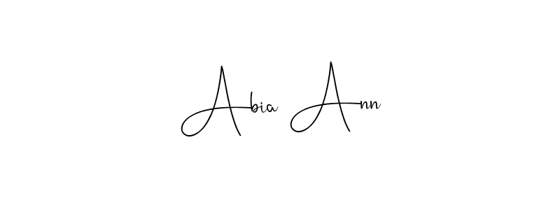 How to make Abia Ann name signature. Use Andilay-7BmLP style for creating short signs online. This is the latest handwritten sign. Abia Ann signature style 4 images and pictures png