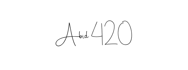 How to make Abid 420 signature? Andilay-7BmLP is a professional autograph style. Create handwritten signature for Abid 420 name. Abid 420 signature style 4 images and pictures png