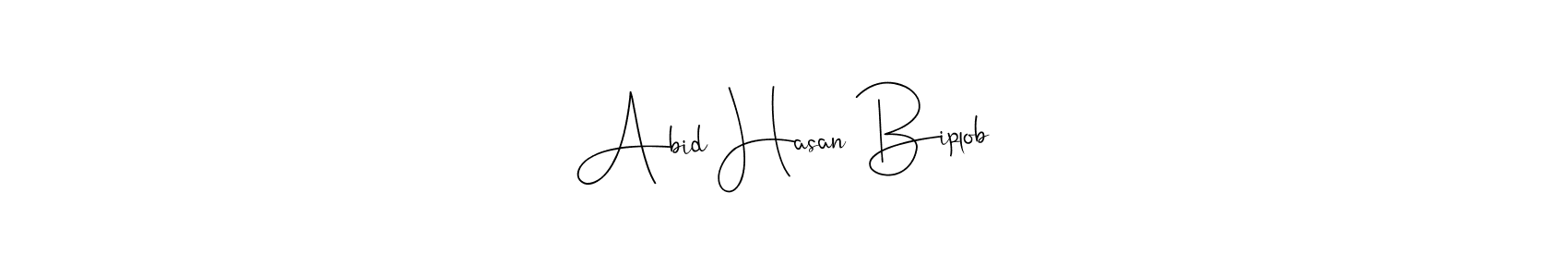 Create a beautiful signature design for name Abid Hasan Biplob. With this signature (Andilay-7BmLP) fonts, you can make a handwritten signature for free. Abid Hasan Biplob signature style 4 images and pictures png