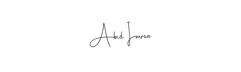 How to make Abid Imran name signature. Use Andilay-7BmLP style for creating short signs online. This is the latest handwritten sign. Abid Imran signature style 4 images and pictures png