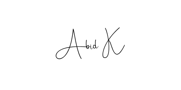 Andilay-7BmLP is a professional signature style that is perfect for those who want to add a touch of class to their signature. It is also a great choice for those who want to make their signature more unique. Get Abid K name to fancy signature for free. Abid K signature style 4 images and pictures png