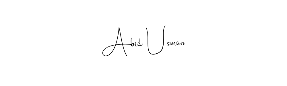 Also You can easily find your signature by using the search form. We will create Abid Usman name handwritten signature images for you free of cost using Andilay-7BmLP sign style. Abid Usman signature style 4 images and pictures png
