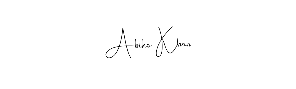 if you are searching for the best signature style for your name Abiha Khan. so please give up your signature search. here we have designed multiple signature styles  using Andilay-7BmLP. Abiha Khan signature style 4 images and pictures png