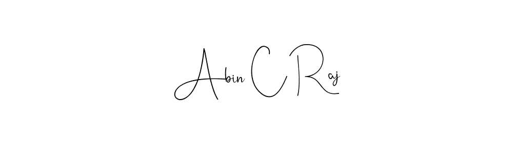 How to make Abin C Raj name signature. Use Andilay-7BmLP style for creating short signs online. This is the latest handwritten sign. Abin C Raj signature style 4 images and pictures png