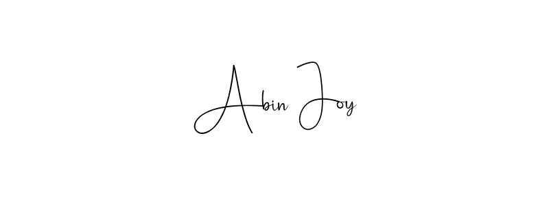 Make a beautiful signature design for name Abin Joy. With this signature (Andilay-7BmLP) style, you can create a handwritten signature for free. Abin Joy signature style 4 images and pictures png