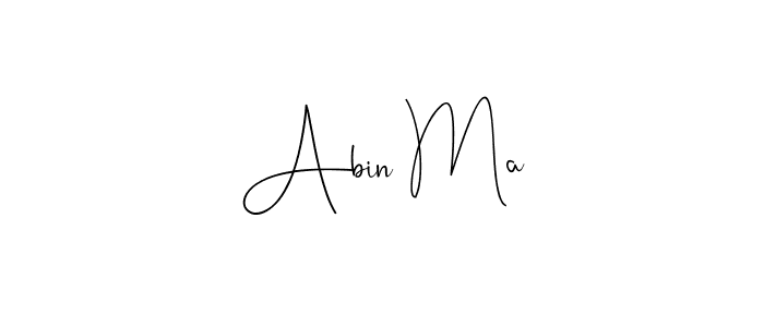You should practise on your own different ways (Andilay-7BmLP) to write your name (Abin Ma) in signature. don't let someone else do it for you. Abin Ma signature style 4 images and pictures png