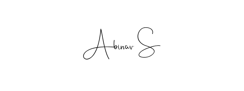 You can use this online signature creator to create a handwritten signature for the name Abinav S. This is the best online autograph maker. Abinav S signature style 4 images and pictures png