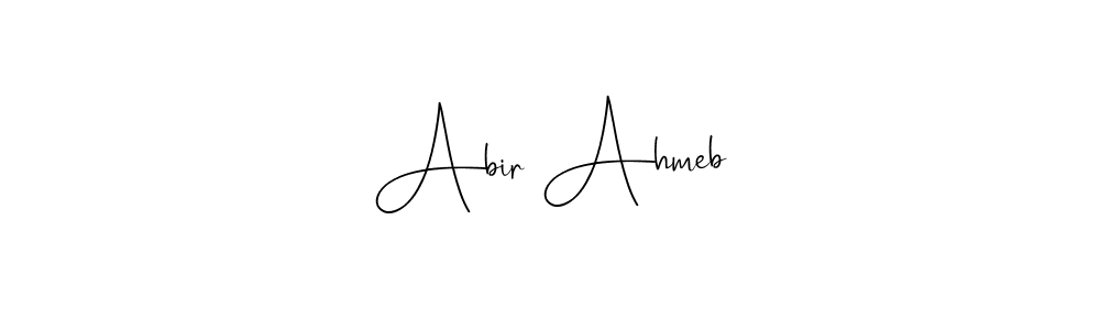 This is the best signature style for the Abir Ahmeb name. Also you like these signature font (Andilay-7BmLP). Mix name signature. Abir Ahmeb signature style 4 images and pictures png