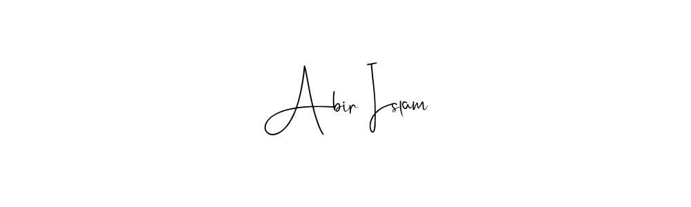 Make a beautiful signature design for name Abir Islam. With this signature (Andilay-7BmLP) style, you can create a handwritten signature for free. Abir Islam signature style 4 images and pictures png