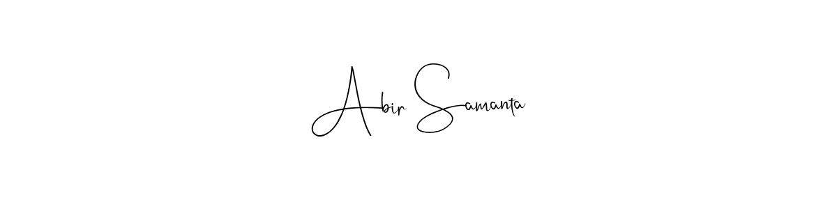 You should practise on your own different ways (Andilay-7BmLP) to write your name (Abir Samanta) in signature. don't let someone else do it for you. Abir Samanta signature style 4 images and pictures png