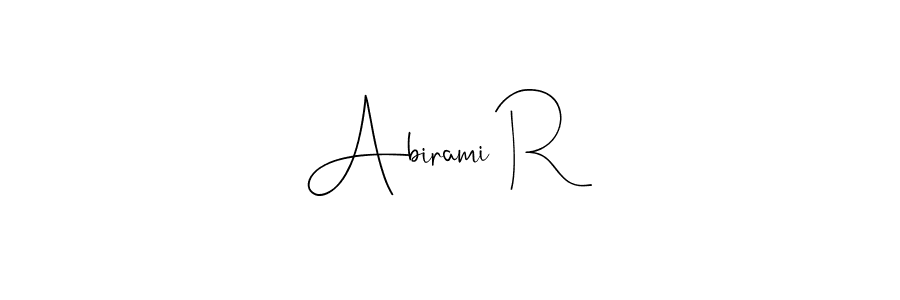 Make a short Abirami R signature style. Manage your documents anywhere anytime using Andilay-7BmLP. Create and add eSignatures, submit forms, share and send files easily. Abirami R signature style 4 images and pictures png