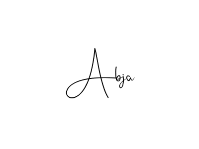 Use a signature maker to create a handwritten signature online. With this signature software, you can design (Andilay-7BmLP) your own signature for name Abja. Abja signature style 4 images and pictures png