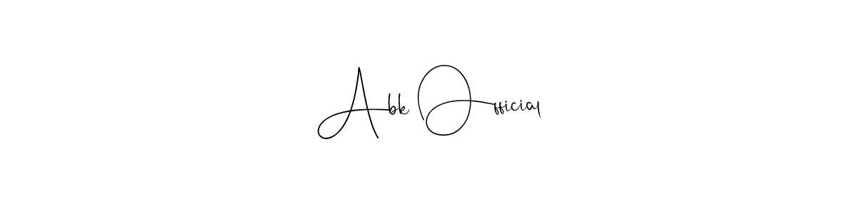 It looks lik you need a new signature style for name Abk Official. Design unique handwritten (Andilay-7BmLP) signature with our free signature maker in just a few clicks. Abk Official signature style 4 images and pictures png