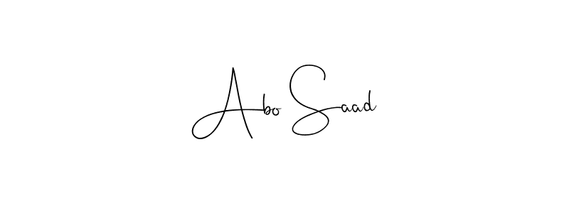 You should practise on your own different ways (Andilay-7BmLP) to write your name (Abo Saad) in signature. don't let someone else do it for you. Abo Saad signature style 4 images and pictures png