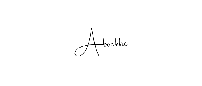 It looks lik you need a new signature style for name Abodkhe. Design unique handwritten (Andilay-7BmLP) signature with our free signature maker in just a few clicks. Abodkhe signature style 4 images and pictures png