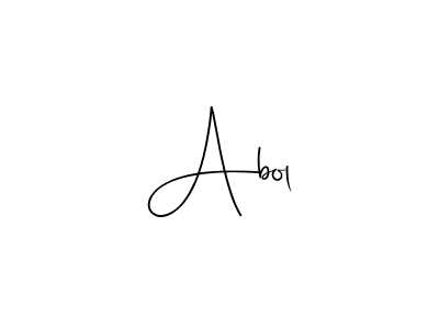 Use a signature maker to create a handwritten signature online. With this signature software, you can design (Andilay-7BmLP) your own signature for name Abol. Abol signature style 4 images and pictures png