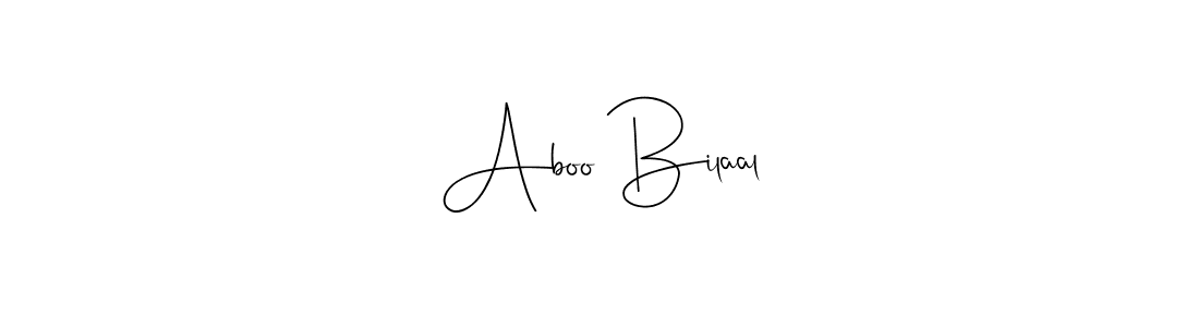 You should practise on your own different ways (Andilay-7BmLP) to write your name (Aboo Bilaal) in signature. don't let someone else do it for you. Aboo Bilaal signature style 4 images and pictures png
