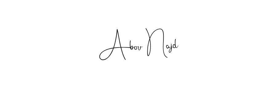 Make a beautiful signature design for name Abou Najd. With this signature (Andilay-7BmLP) style, you can create a handwritten signature for free. Abou Najd signature style 4 images and pictures png