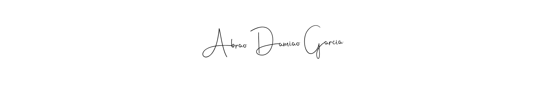 The best way (Andilay-7BmLP) to make a short signature is to pick only two or three words in your name. The name Abrao Damiao Garcia include a total of six letters. For converting this name. Abrao Damiao Garcia signature style 4 images and pictures png