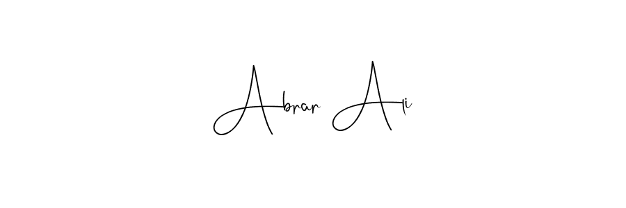 How to make Abrar Ali signature? Andilay-7BmLP is a professional autograph style. Create handwritten signature for Abrar Ali name. Abrar Ali signature style 4 images and pictures png