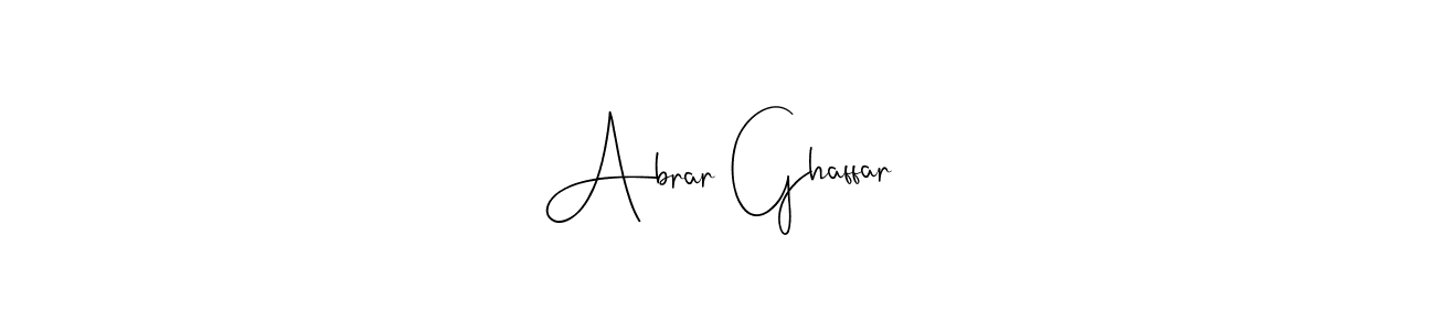 Create a beautiful signature design for name Abrar Ghaffar. With this signature (Andilay-7BmLP) fonts, you can make a handwritten signature for free. Abrar Ghaffar signature style 4 images and pictures png