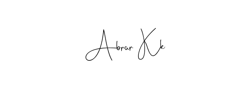 The best way (Andilay-7BmLP) to make a short signature is to pick only two or three words in your name. The name Abrar Kk include a total of six letters. For converting this name. Abrar Kk signature style 4 images and pictures png