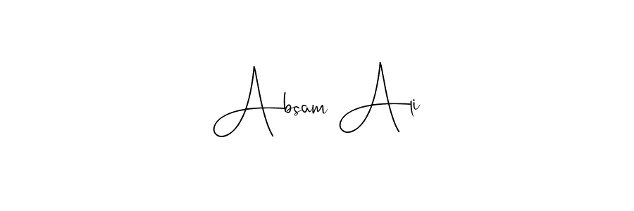 if you are searching for the best signature style for your name Absam Ali. so please give up your signature search. here we have designed multiple signature styles  using Andilay-7BmLP. Absam Ali signature style 4 images and pictures png