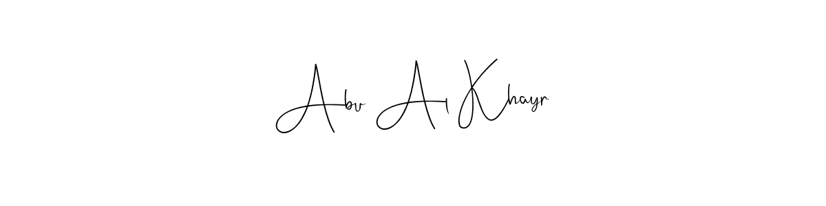 It looks lik you need a new signature style for name Abu Al Khayr. Design unique handwritten (Andilay-7BmLP) signature with our free signature maker in just a few clicks. Abu Al Khayr signature style 4 images and pictures png