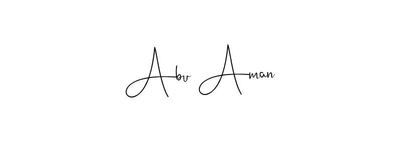 Design your own signature with our free online signature maker. With this signature software, you can create a handwritten (Andilay-7BmLP) signature for name Abu Aman. Abu Aman signature style 4 images and pictures png