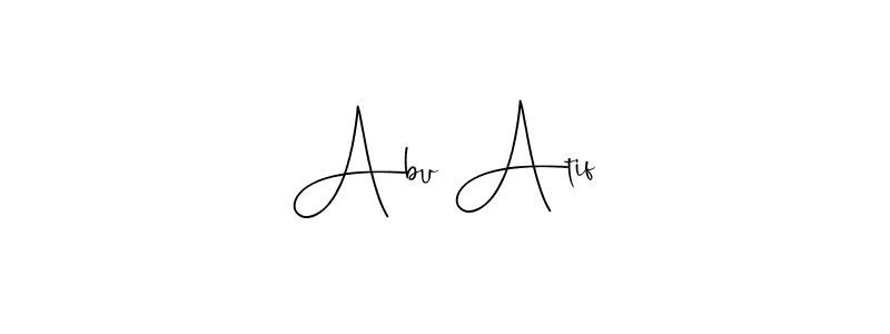 Also we have Abu Atif name is the best signature style. Create professional handwritten signature collection using Andilay-7BmLP autograph style. Abu Atif signature style 4 images and pictures png
