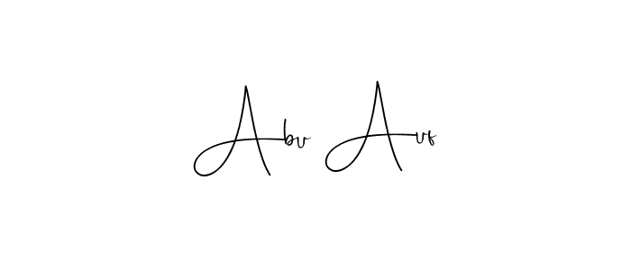 It looks lik you need a new signature style for name Abu Auf. Design unique handwritten (Andilay-7BmLP) signature with our free signature maker in just a few clicks. Abu Auf signature style 4 images and pictures png