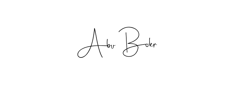 Design your own signature with our free online signature maker. With this signature software, you can create a handwritten (Andilay-7BmLP) signature for name Abu Bokr. Abu Bokr signature style 4 images and pictures png