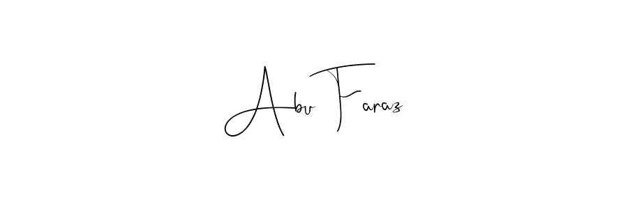 Use a signature maker to create a handwritten signature online. With this signature software, you can design (Andilay-7BmLP) your own signature for name Abu Faraz. Abu Faraz signature style 4 images and pictures png