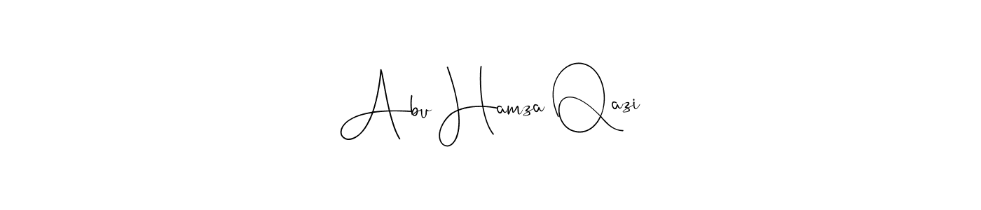 You should practise on your own different ways (Andilay-7BmLP) to write your name (Abu Hamza Qazi) in signature. don't let someone else do it for you. Abu Hamza Qazi signature style 4 images and pictures png