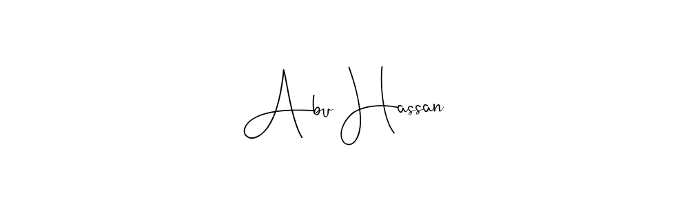 How to make Abu Hassan signature? Andilay-7BmLP is a professional autograph style. Create handwritten signature for Abu Hassan name. Abu Hassan signature style 4 images and pictures png