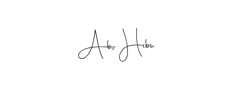 Make a beautiful signature design for name Abu Hiba. With this signature (Andilay-7BmLP) style, you can create a handwritten signature for free. Abu Hiba signature style 4 images and pictures png