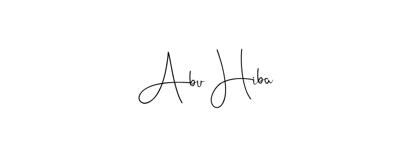 Make a beautiful signature design for name Abu Hiba. With this signature (Andilay-7BmLP) style, you can create a handwritten signature for free. Abu Hiba signature style 4 images and pictures png