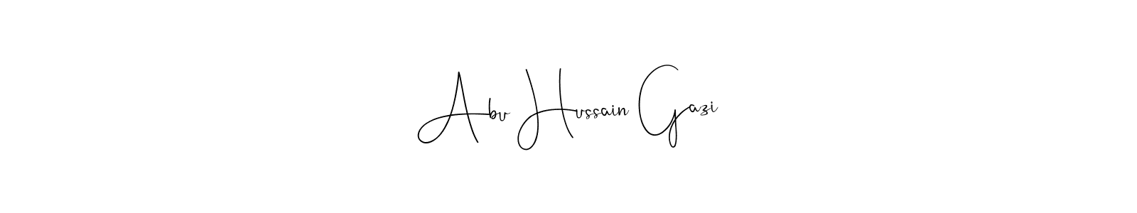 Also You can easily find your signature by using the search form. We will create Abu Hussain Gazi name handwritten signature images for you free of cost using Andilay-7BmLP sign style. Abu Hussain Gazi signature style 4 images and pictures png