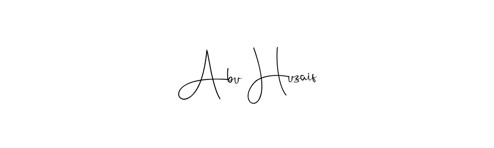 Make a beautiful signature design for name Abu Huzaif. With this signature (Andilay-7BmLP) style, you can create a handwritten signature for free. Abu Huzaif signature style 4 images and pictures png