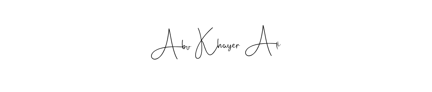 Also You can easily find your signature by using the search form. We will create Abu Khayer Ali name handwritten signature images for you free of cost using Andilay-7BmLP sign style. Abu Khayer Ali signature style 4 images and pictures png