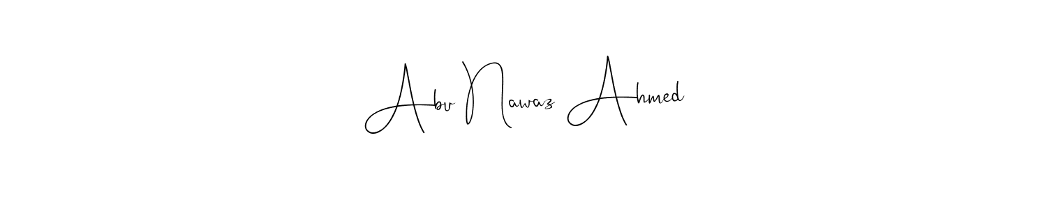 How to make Abu Nawaz Ahmed name signature. Use Andilay-7BmLP style for creating short signs online. This is the latest handwritten sign. Abu Nawaz Ahmed signature style 4 images and pictures png